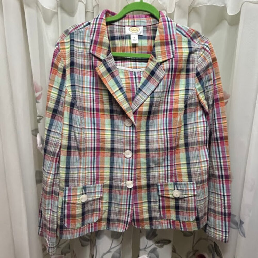 Talbots Women's Plaid Blazer